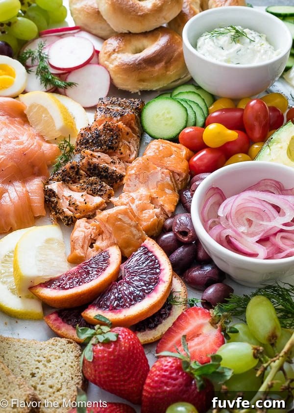 hot smoked salmon close-up