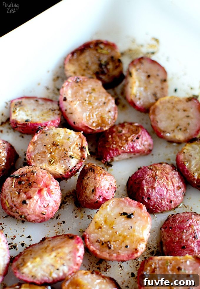 Radish Recipes: Over 20 Ideas and a Produce Guide 15 Roasted radishes on a white plate