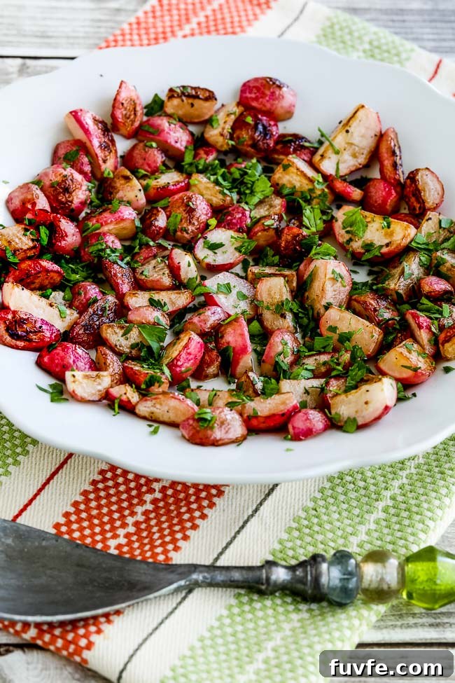 Radish Recipes: Over 20 Ideas and a Produce Guide 17 Sauteed radishes in a white dish