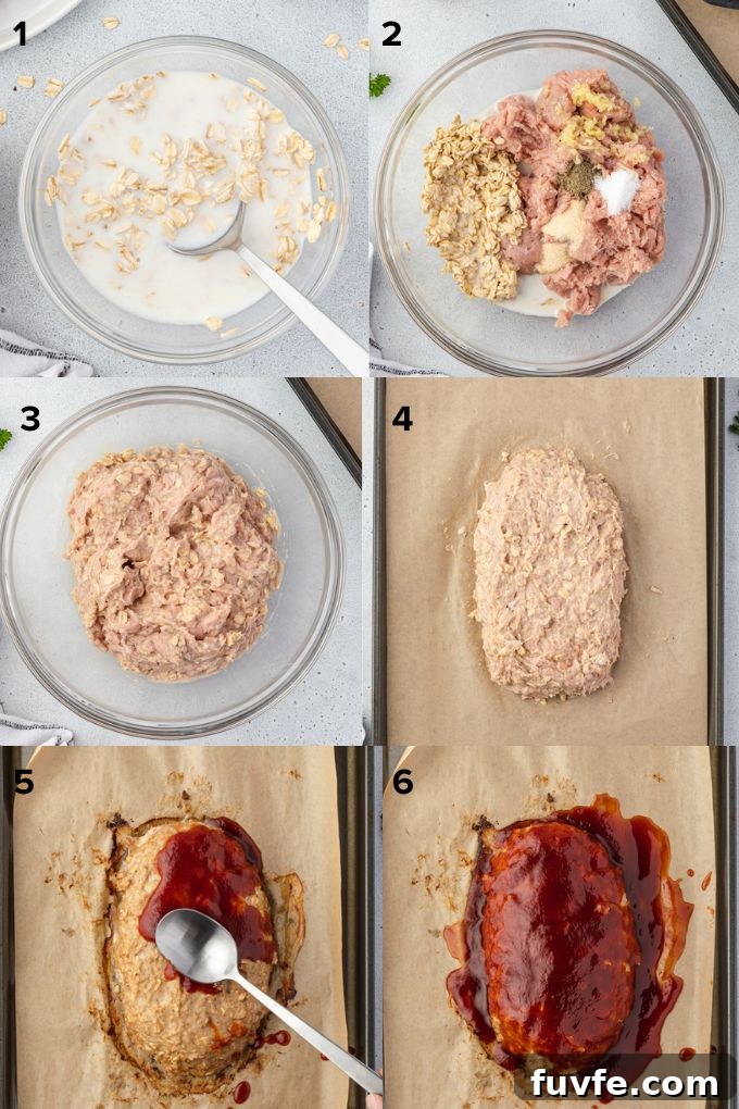 Smoky Barbecue Turkey Meatloaf with Oats 5 How to make turkey meatloaf recipe with oatmeal