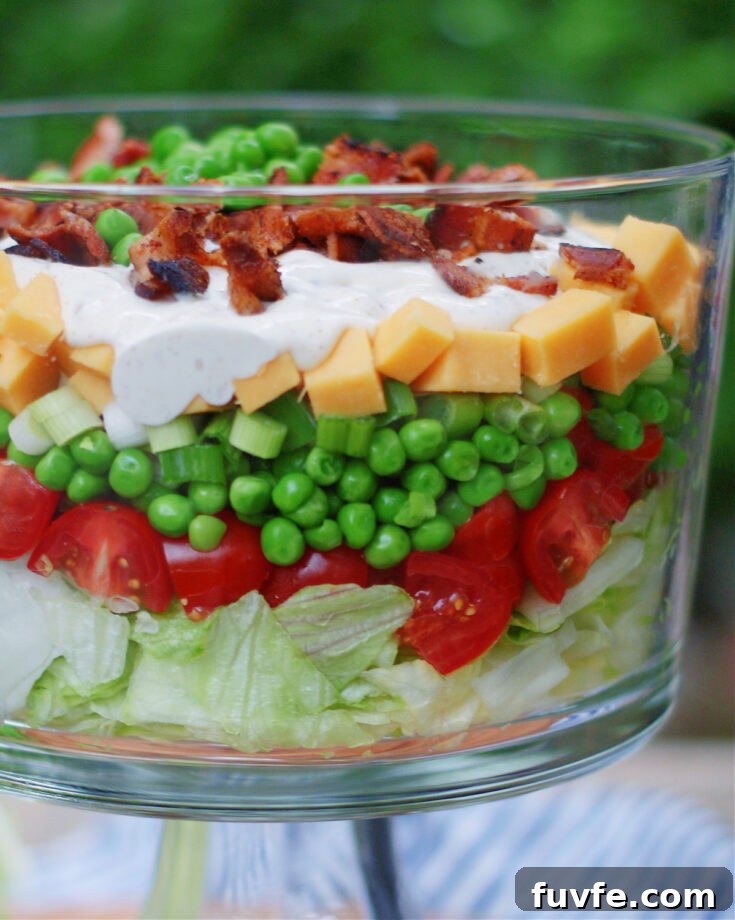 7 layer pea salad