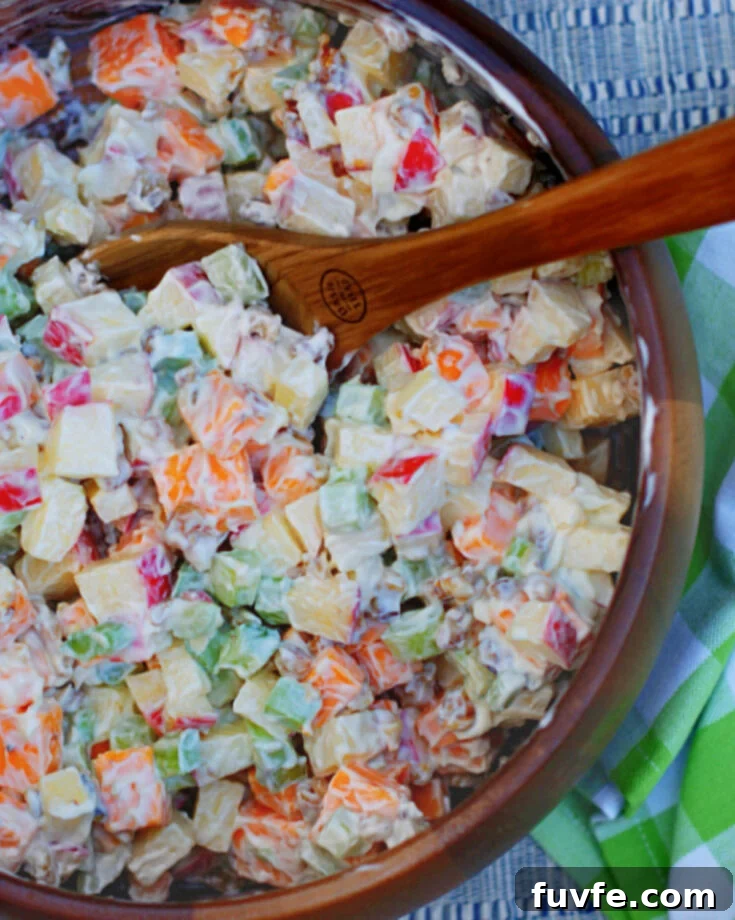 Similar to a Waldorf Salad, this apple cheese celery salad is the perfect crisp side dish.