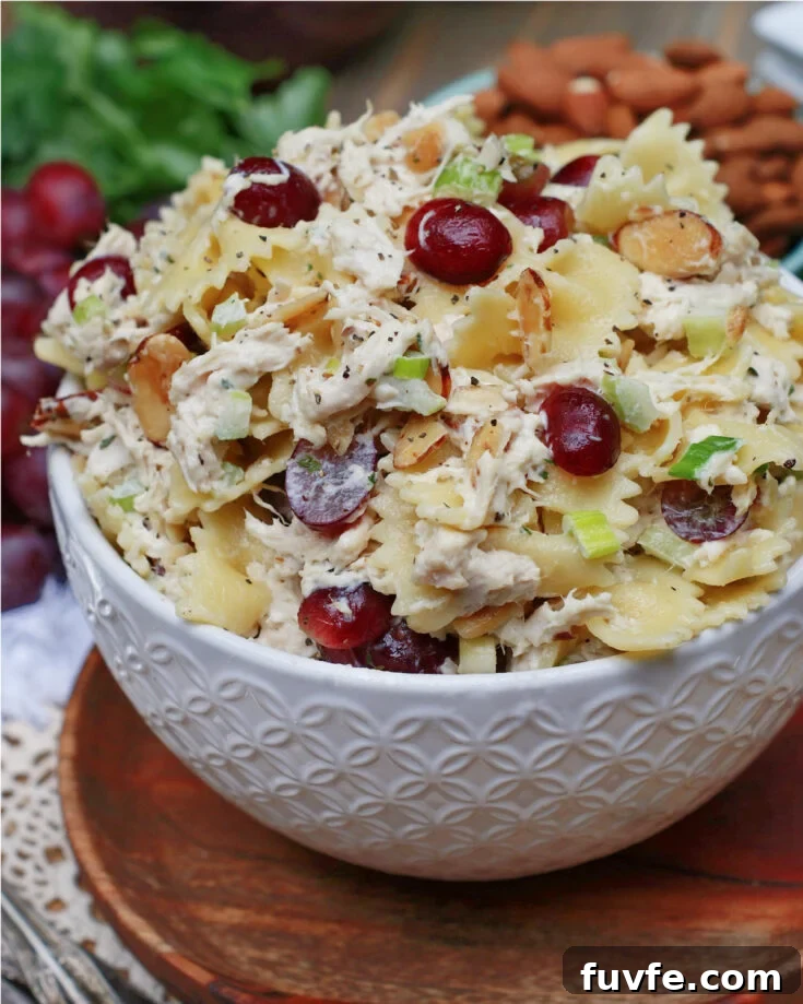 How to serve Waldorf Pasta Chicken Salad
