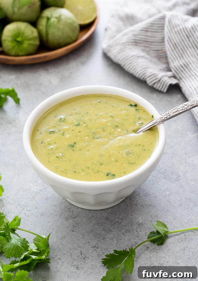 Homemade Green Enchilada Sauce with Tomatillos 3 Green enchilada sauce recipe