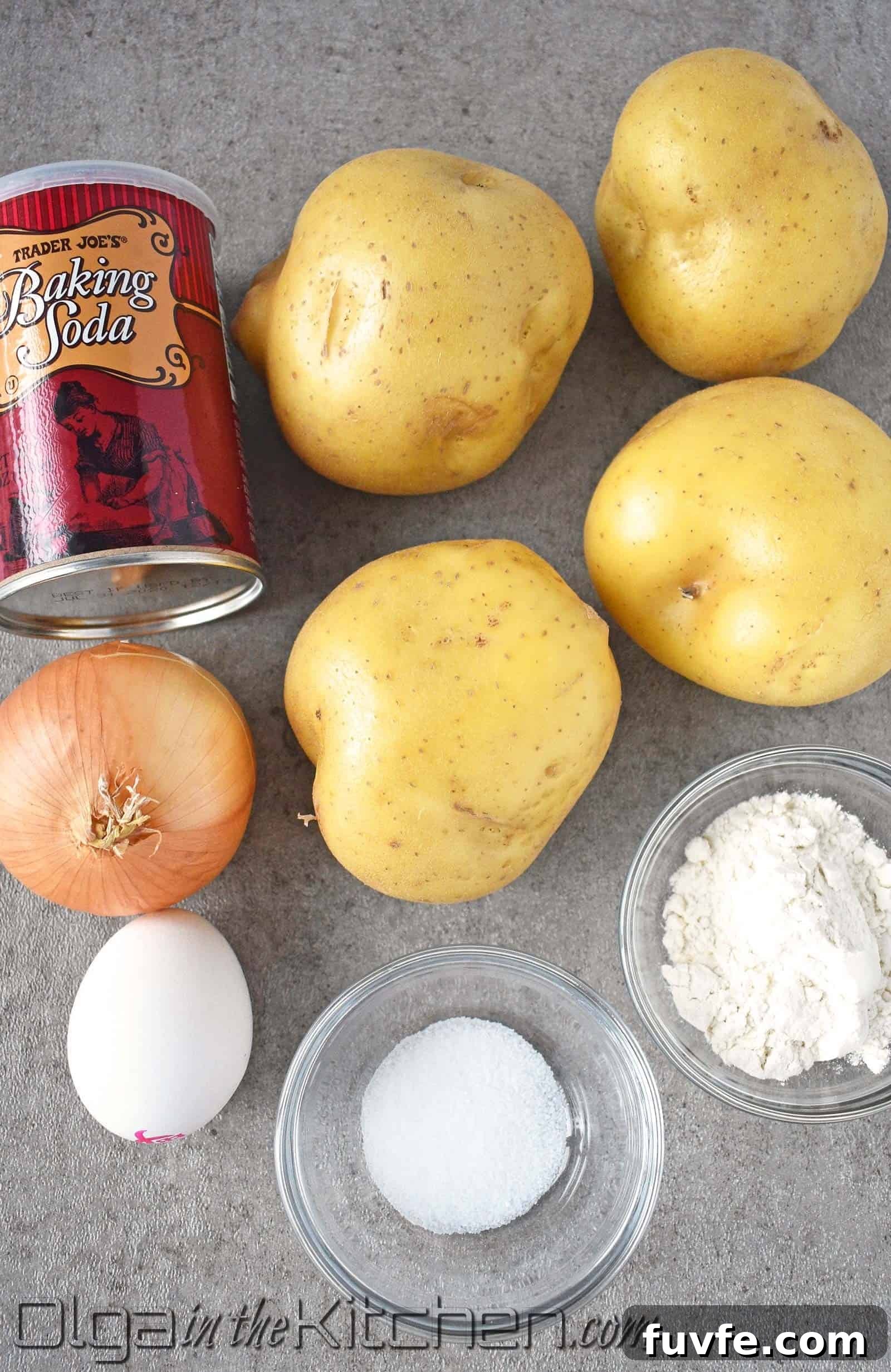 ingredients for potato pancakes