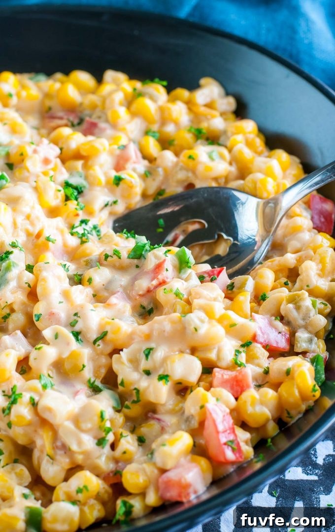 A dish of spicy Southern hot corn.