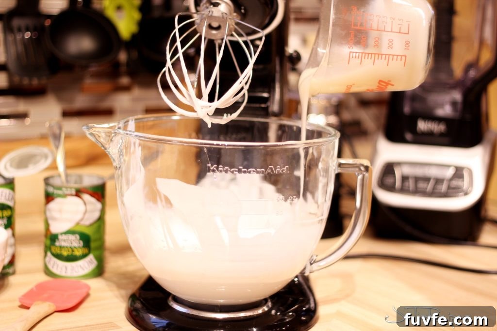 how to whip the coconut cream