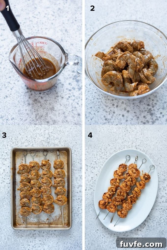 Grilled Chili-Lime Shrimp Skewers Recipe 6 How to make grilled shrimp skewers