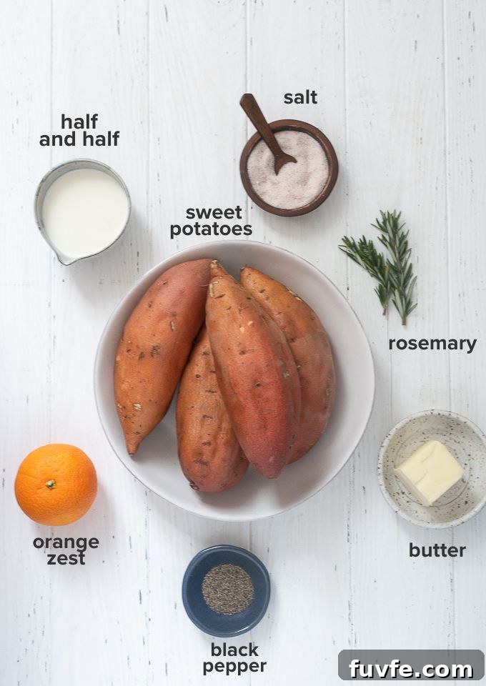 Mashed sweet potato recipe ingredients