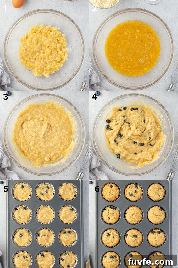 How to make healthy banana blueberry muffins