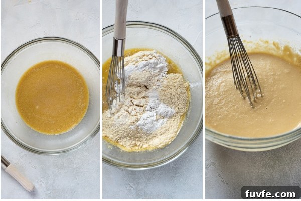 Fluffy Almond Flour Pancakes - Gluten-Free Breakfast Recipe 5 almond flour pancake recipe process collage