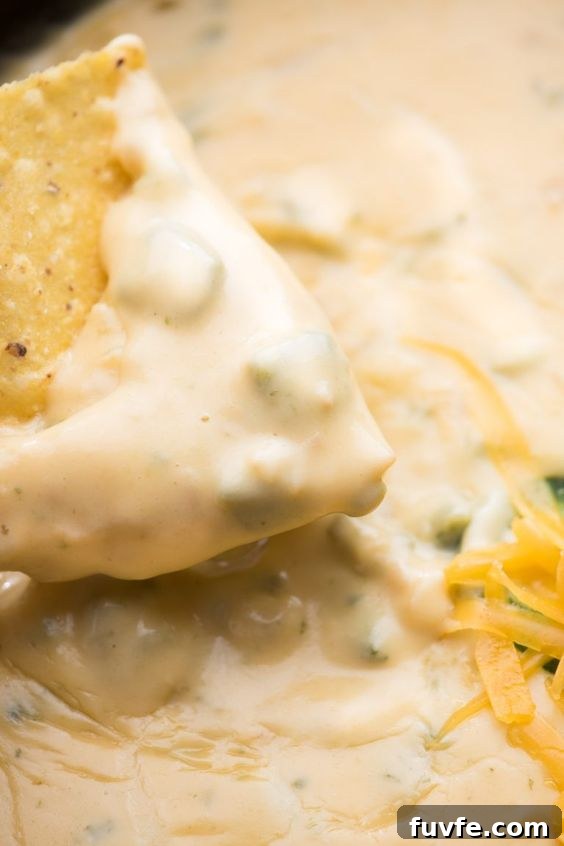 Poblano queso dip
