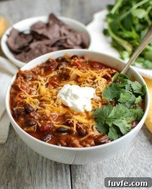 Beef Poblano Black Bean Chili