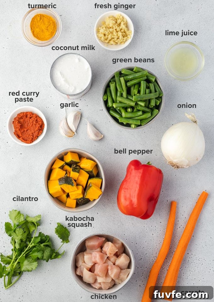 Thai pumpkin curry recipe ingredients