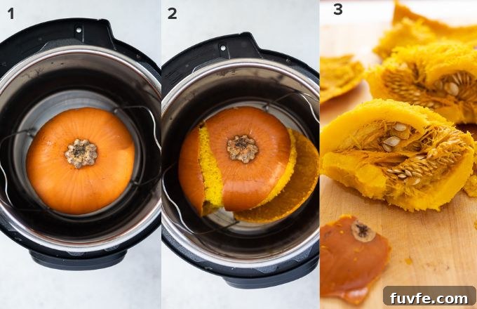 how to cook whole pumpkin in the instant pot