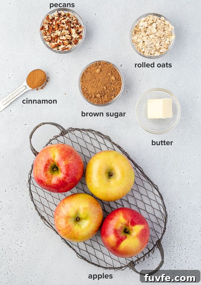 Baked apple recipe ingredients