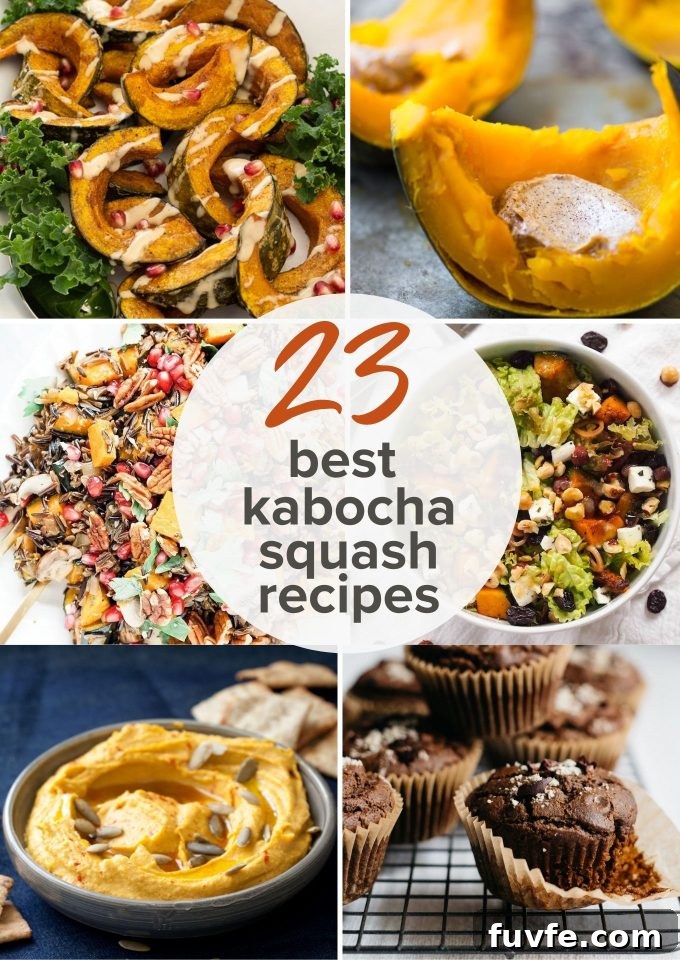 Kabocha squash recipes long collage pin