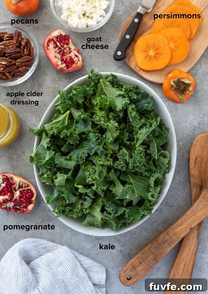 Holiday salad ingredients