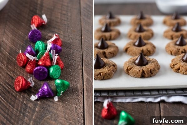 Gluten-Free Peanut Butter Blossom Cookies Recipe 7 gluten free peanut butter blossoms process collage 3