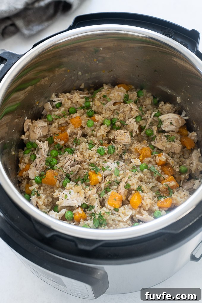 Chicken and rice in the instant pot