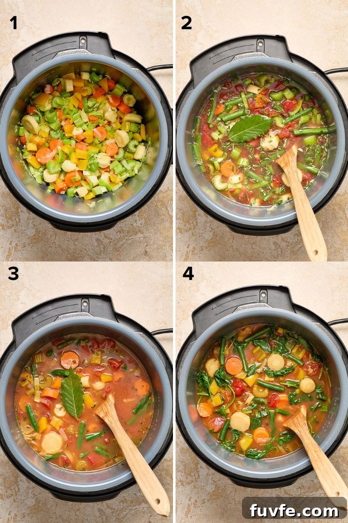 How to make vegetable soup in the Instant Pot