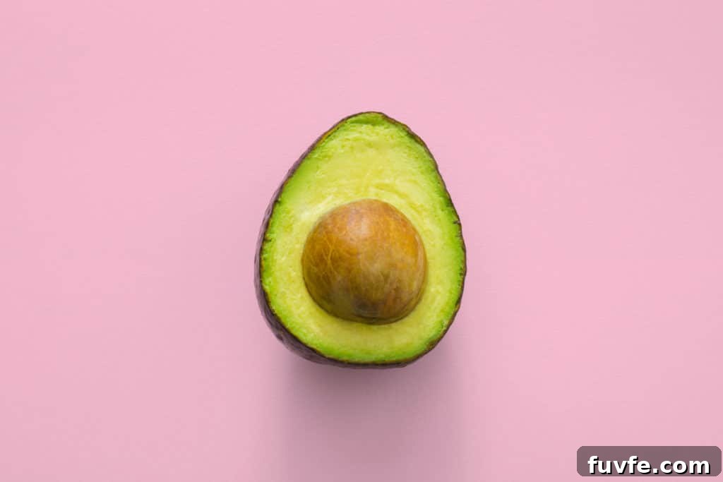avocado on pink background