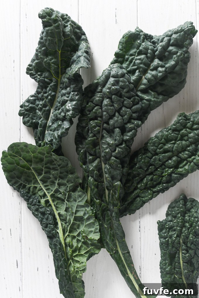 Massaged kale salad ingredients