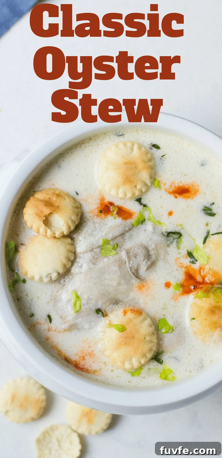 Traditional Oyster Stew Recipe: Creamy New England Style 13 This classic oyster stew recipe is easy & delicious.