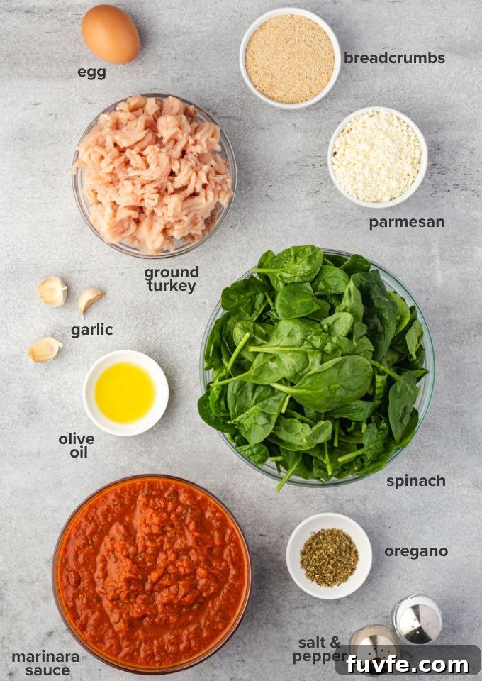 Baked turkey meatballs recipe ingredients