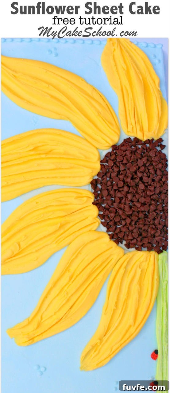 Cheerful Sunflower Cake Tutorial