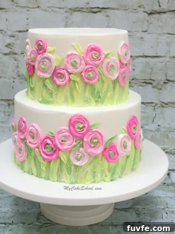 Ranunculus Fields Cake
