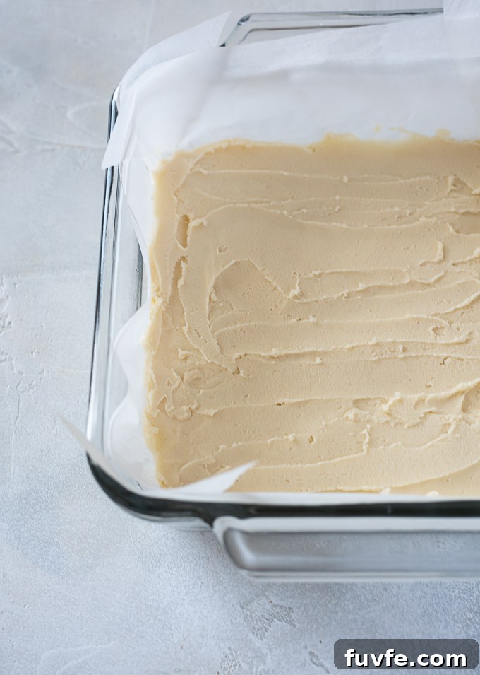 Zesty Key Lime Shortbread Bars Recipe 4 Unbaked shortbread crust for key lime bars.