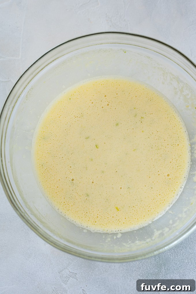 Zesty Key Lime Shortbread Bars Recipe 7 Filling for key lime bars.