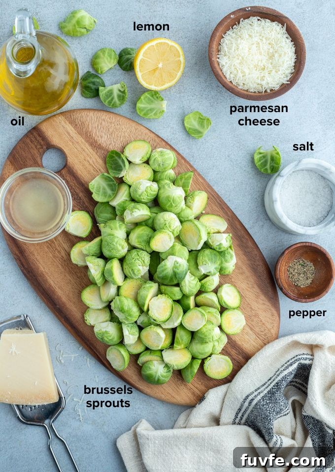 How to Make Crispy Air Fryer Brussels Sprouts 4 Air fryer brussels sprouts recipe ingredients