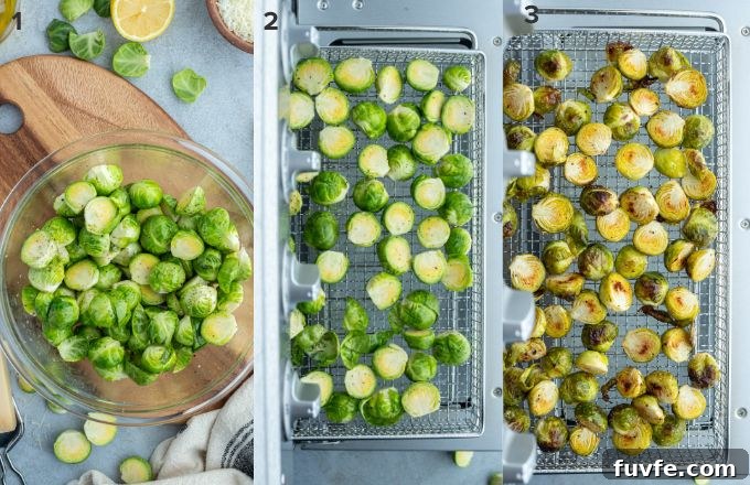 How to Make Crispy Air Fryer Brussels Sprouts 5 How to make brussels sprouts in air fryer