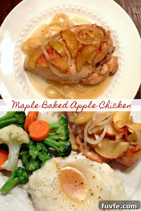 Maple-Baked Chicken with Apples — 5-Ingredient Weeknight Recipe 4 MAPLE BAKED APPLE CHICKEN - Sweet Little Bluebird
