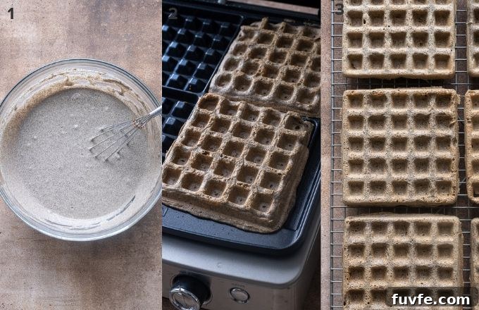 How to make waffles with buckwheat flour.