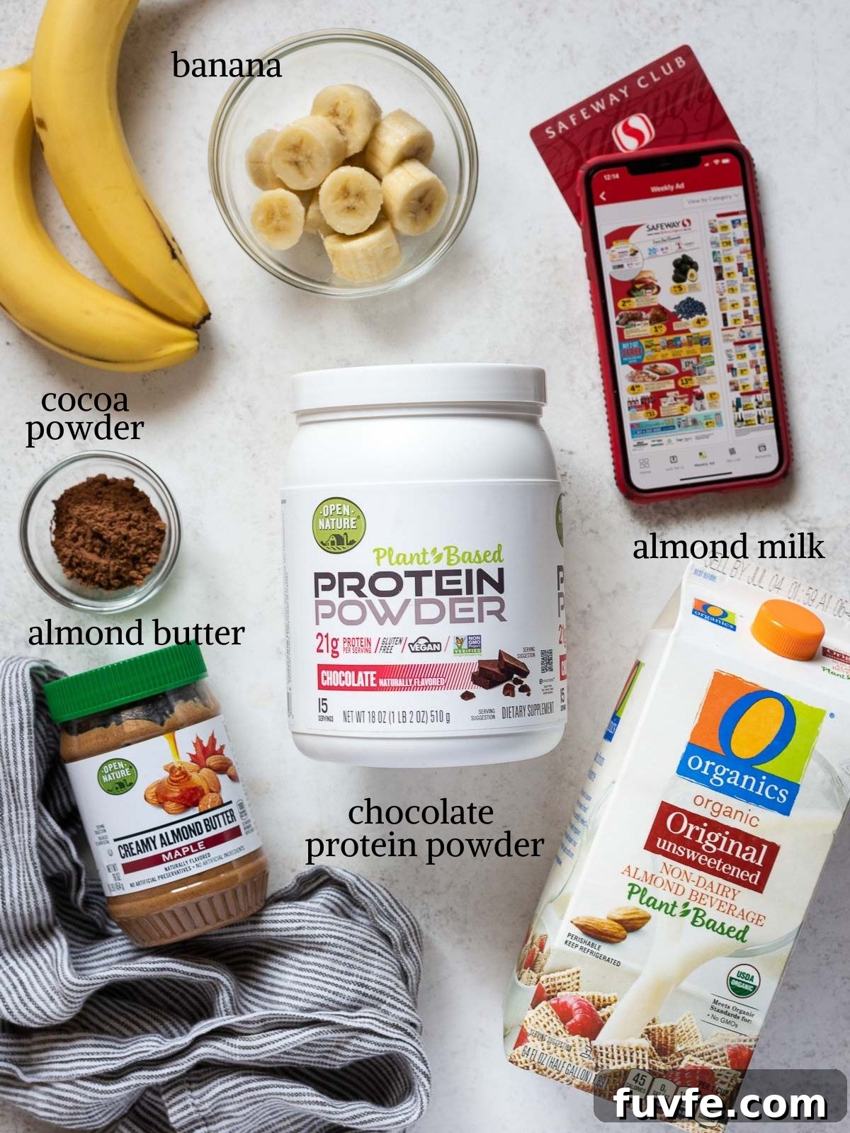 chocolate banana protein smoothie ingredients