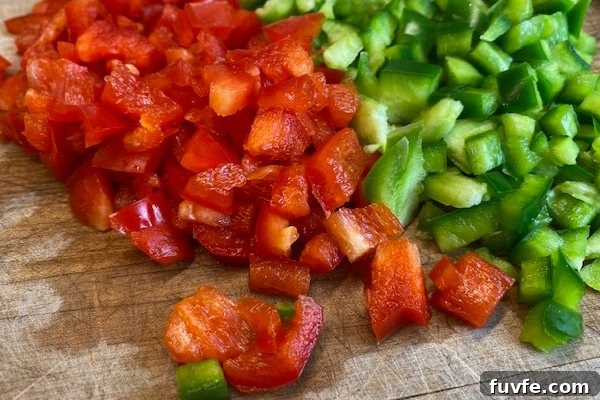 Cheesy Chicken and Tater Tot Casserole Recipe 4 colorful peppers