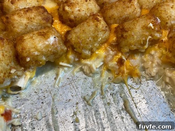 cheesy chicken tater tot casserole