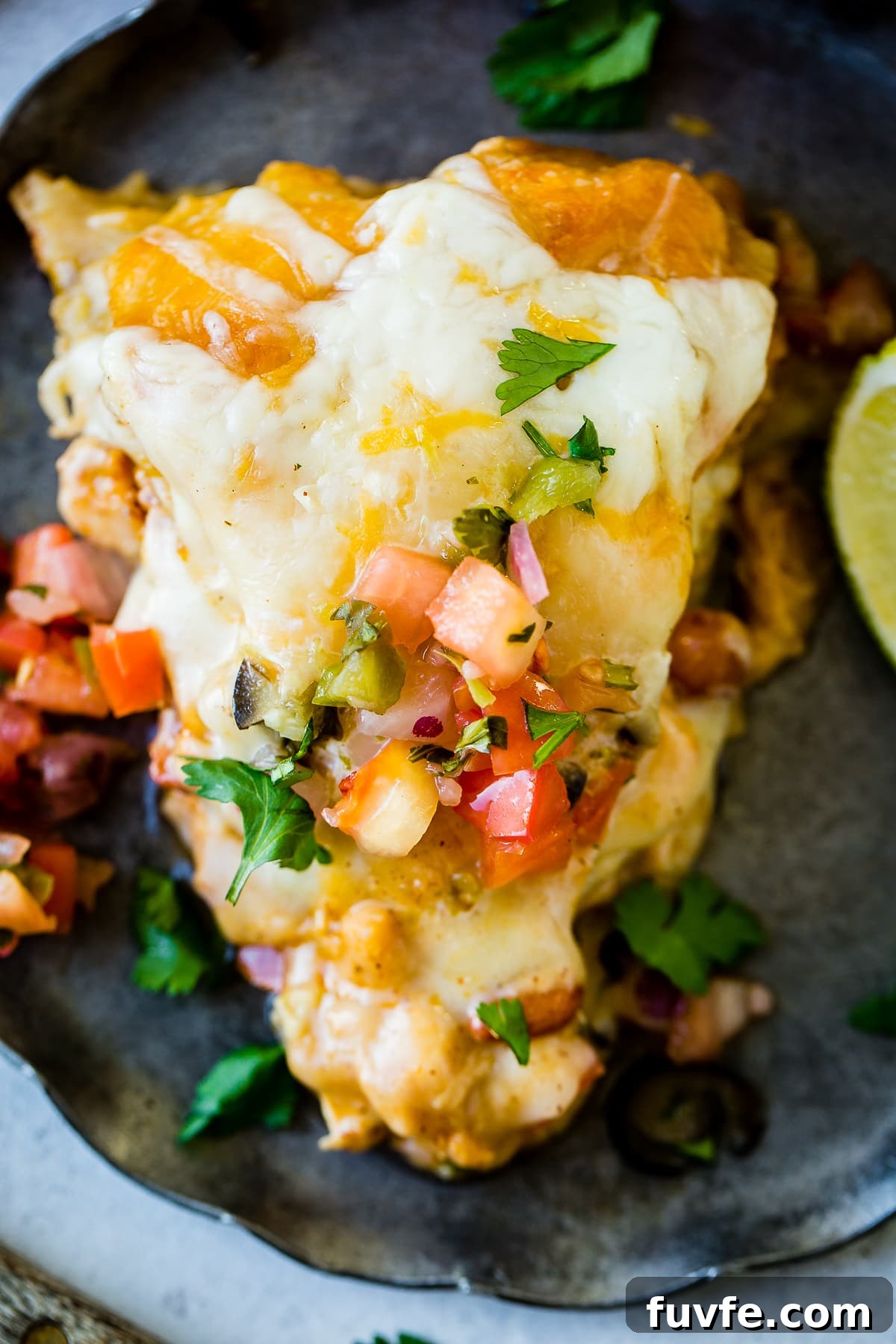 Honey-Lime Chicken Enchilada Skillet Casserole Recipe 4 Honey lime chicken enchiladas skillet loaded with pinto beans and cheese