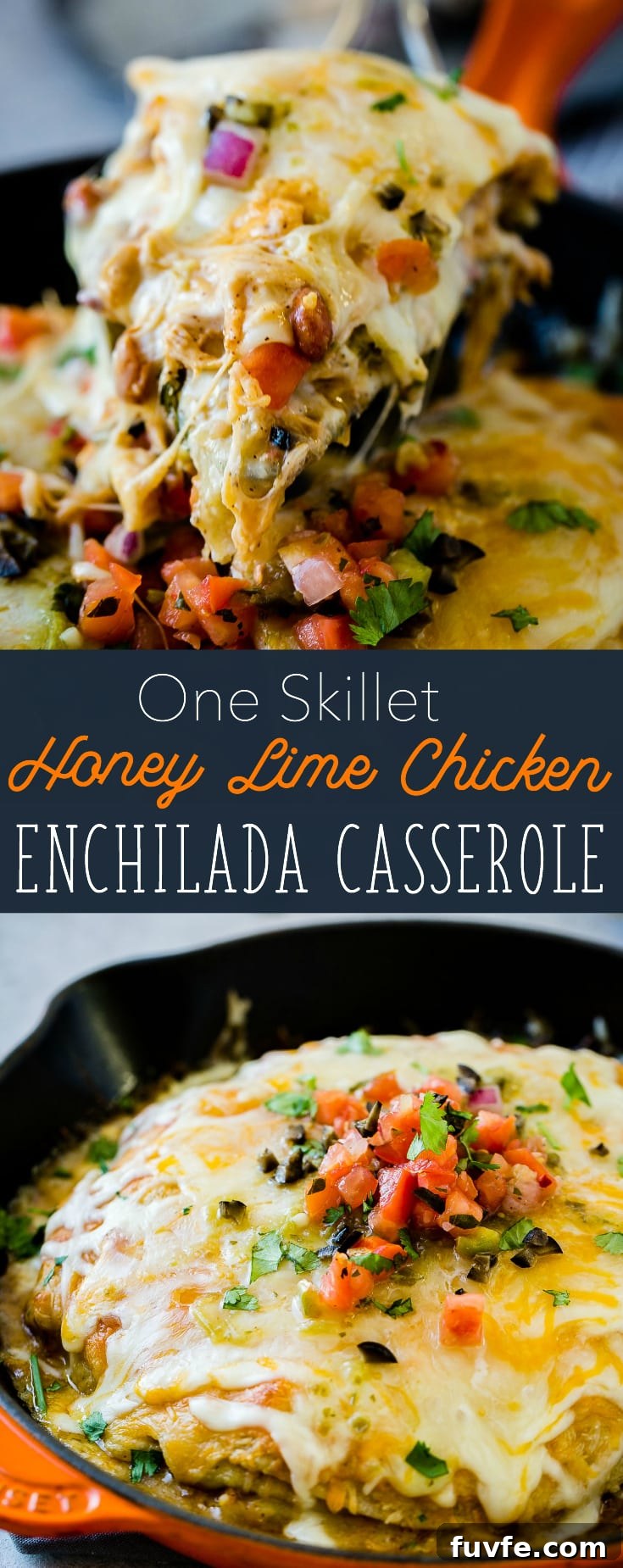 Honey-Lime Chicken Enchilada Skillet Casserole Recipe 6 One Skillet Honey Lime Chicken Enchiladas Casserole final photo