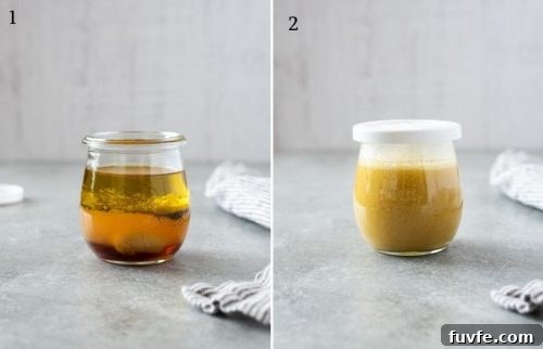 Apple cider vinegar salad dressing process collage