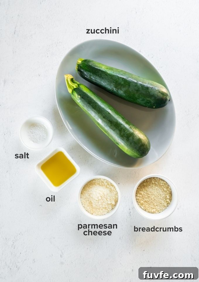 Crispy Oven-Baked Zucchini Chips Recipe 4 Oven baked zucchini chips ingredients