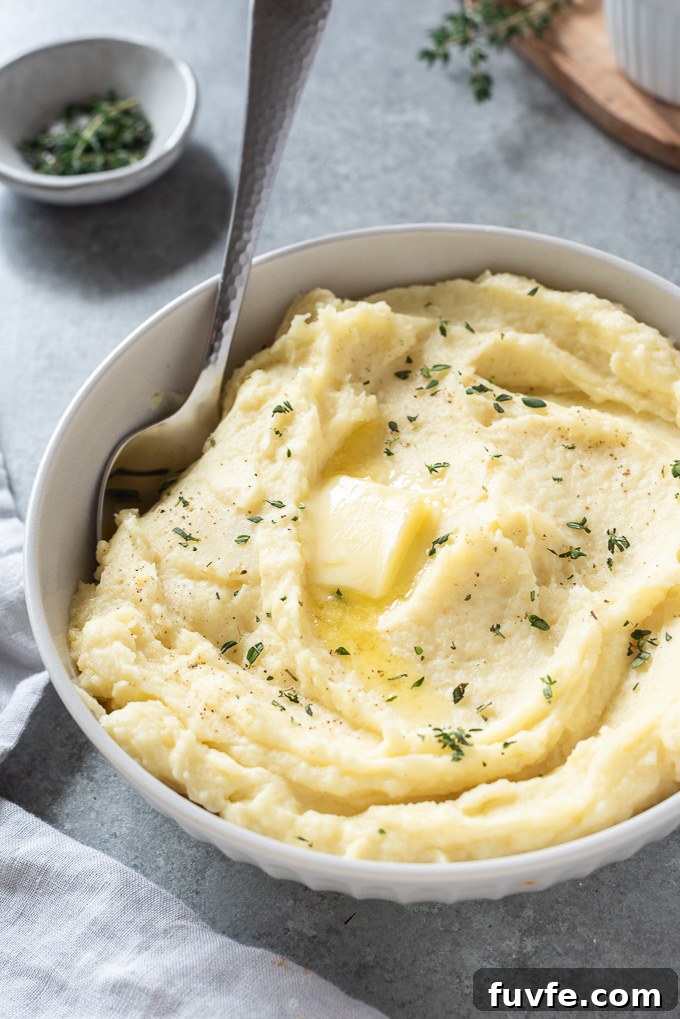 How to Make Creamy Parsnip Puree 7 Parsnip puree in a serving bowl with butter melting on top