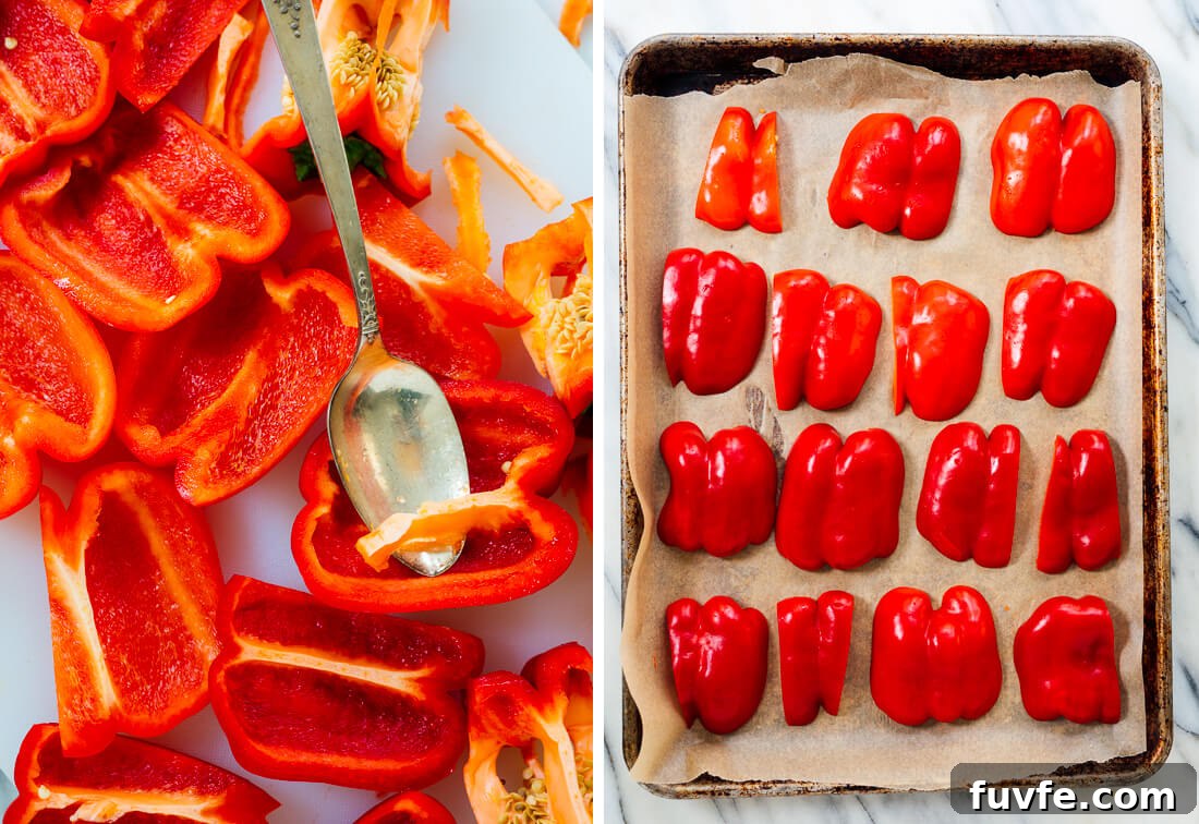 How to Roast Red Peppers at Home: Simple Oven & Grill Methods 4 bell pepper preparation