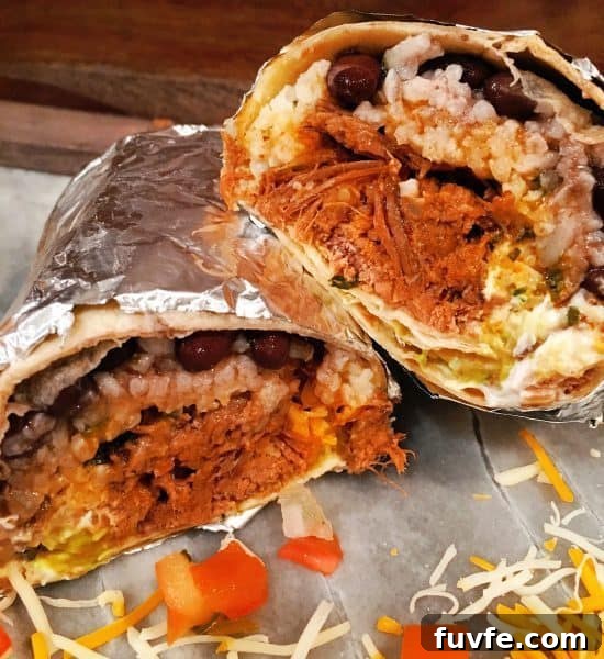 Beef Barbacoa Burritos