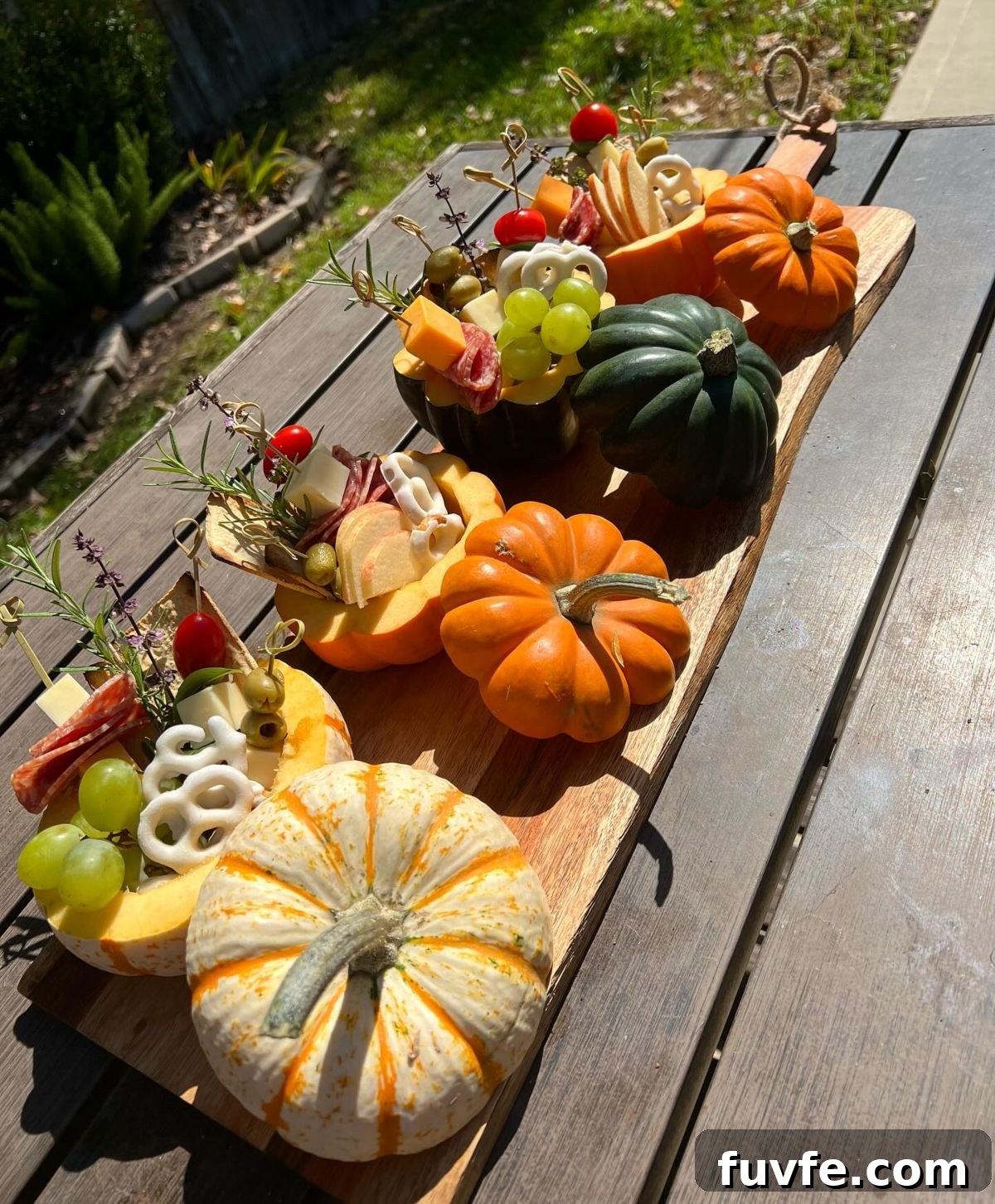 27 Gorgeous Thanksgiving Charcuterie Board Ideas for Entertaining 11 9. Mini Pumpkin Charcuterie Cups
