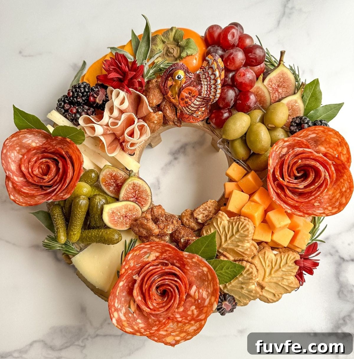 27 Gorgeous Thanksgiving Charcuterie Board Ideas for Entertaining 13 11. A Turkey Touch