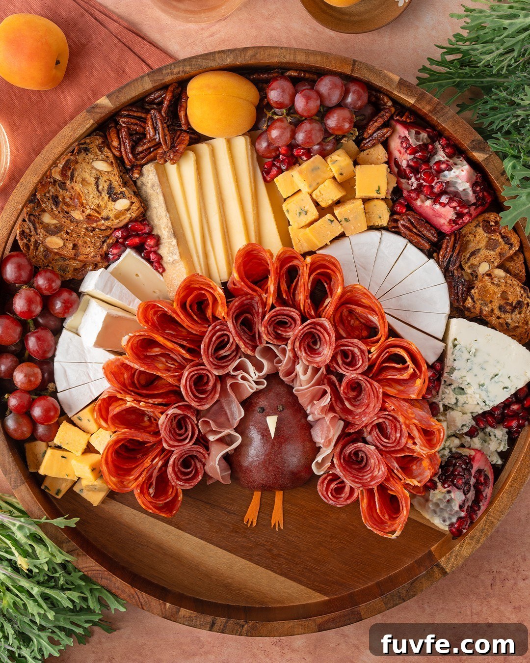 27 Gorgeous Thanksgiving Charcuterie Board Ideas for Entertaining 15 13. Meat and Cheese Turkey Feathers